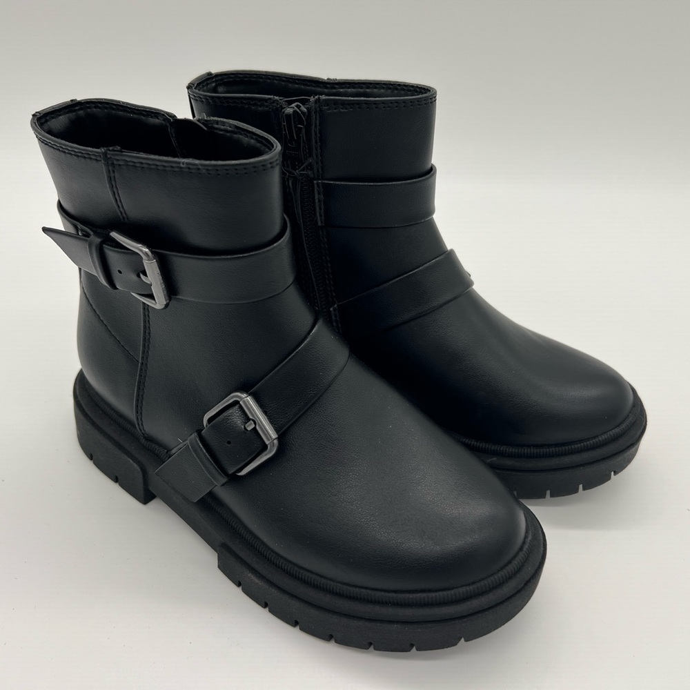Girls' Cadi Zipper Moto Boots Black - art class